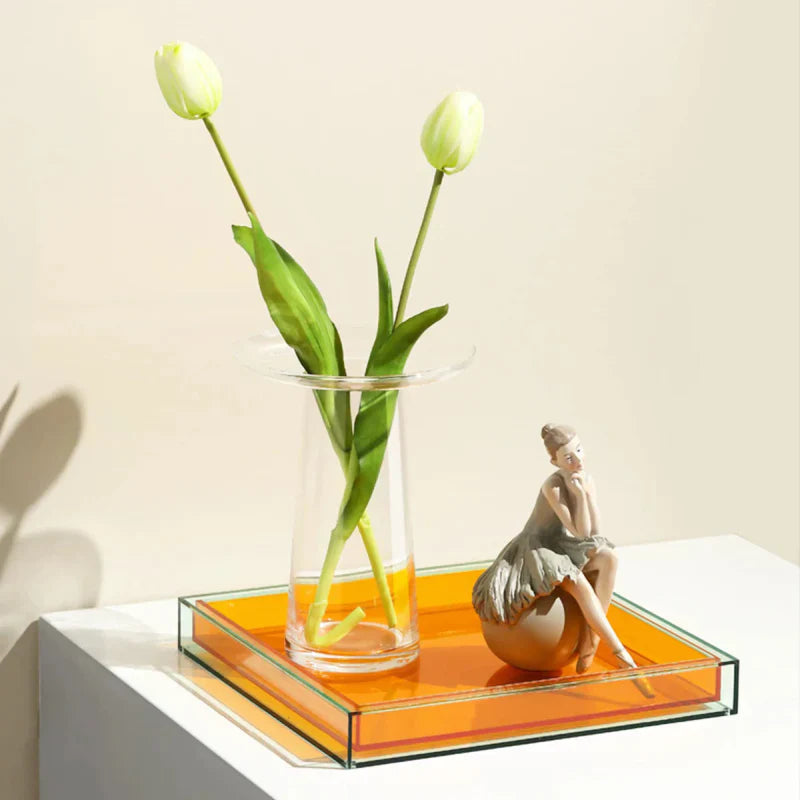 Plateau de Service en Acrylique Multicolore | Design Élégant et Facile à Nettoyer
