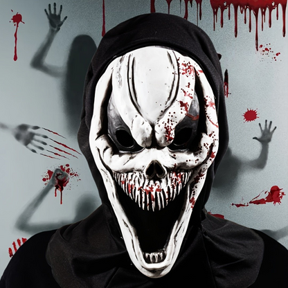 Masque Halloween Crâne Complet pour Adultes | Design Effrayant avec Capuche Intégrée