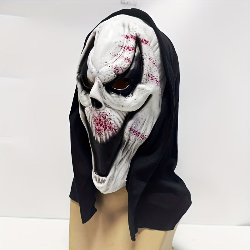 Masque Halloween Crâne Complet pour Adultes | Design Effrayant avec Capuche Intégrée