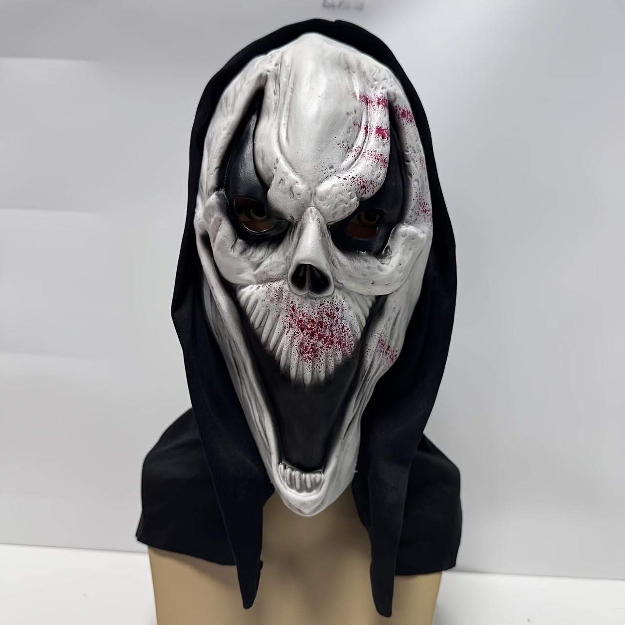 Masque Halloween Crâne Complet pour Adultes | Design Effrayant avec Capuche Intégrée