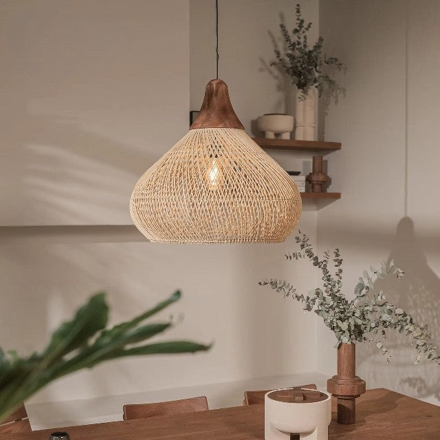 Lampe Suspendue Japonaise en Bambou | Design Élégant et Apaisant
