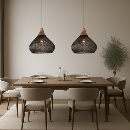 Lampe Suspendue Japonaise en Bambou | Design Élégant et Apaisant