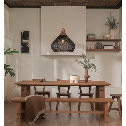 Lampe Suspendue Japonaise en Bambou | Design Élégant et Apaisant