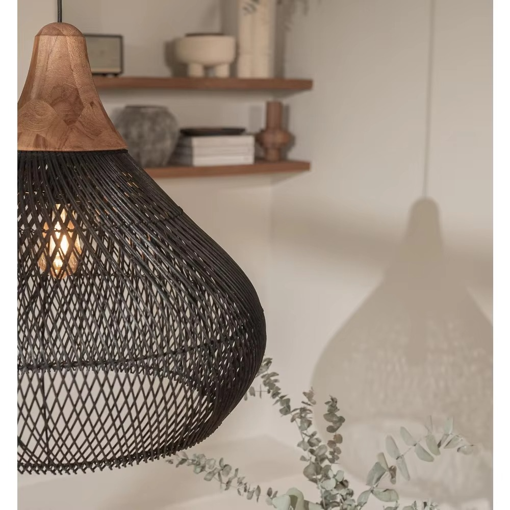 Lampe Suspendue Japonaise en Bambou | Design Élégant et Apaisant