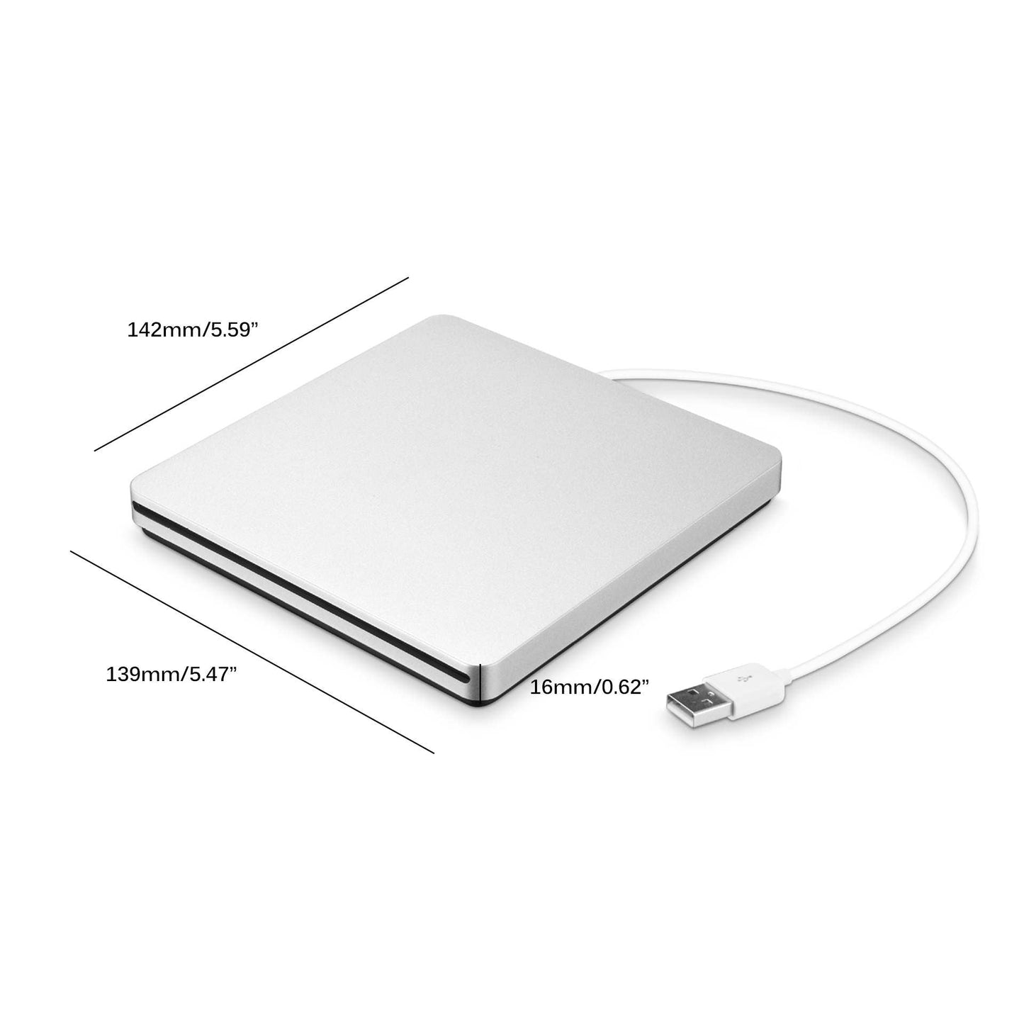 Enregistreur CD/DVD USB Portable | Design Compact et Économie d'Énergie