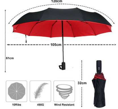 Parapluie Coupe-Vent Résistant aux Tempêtes | Protection Robuste par Tous les Temps