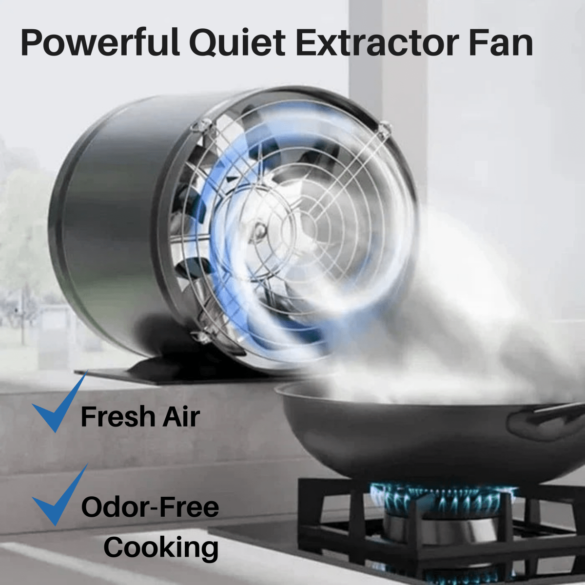 Extracteur d'air Silencieux et Efficace | Idéal pour Salles de Bain et Cuisines