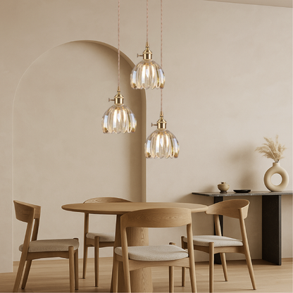 Lampe Suspendue en Verre Japonais | Design Minimaliste et Éclairage Chaleureux
