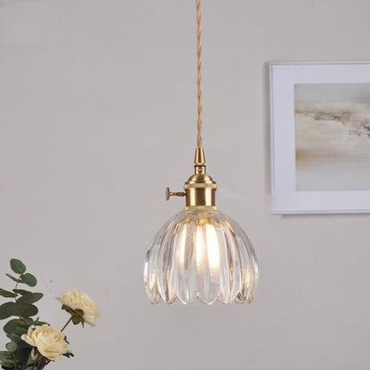 Lampe Suspendue en Verre Japonais | Design Minimaliste et Éclairage Chaleureux