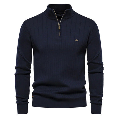 Pull Zippé Sophistiqué pour Hommes | Confort et Élégance pour l'Automne