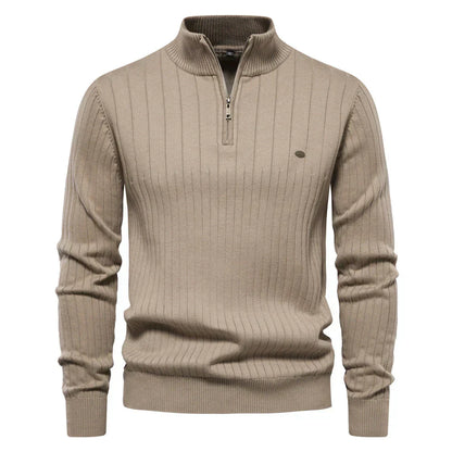 Pull Zippé Sophistiqué pour Hommes | Confort et Élégance pour l'Automne