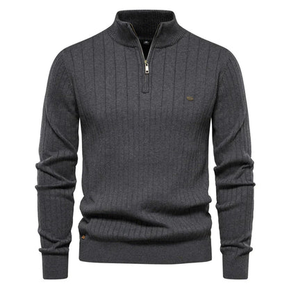 Pull Zippé Sophistiqué pour Hommes | Confort et Élégance pour l'Automne