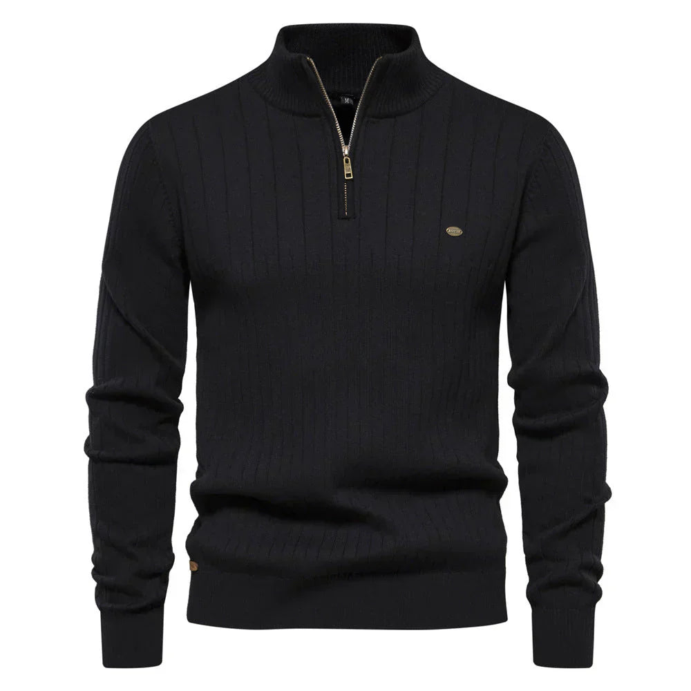 Pull Zippé Sophistiqué pour Hommes | Confort et Élégance pour l'Automne