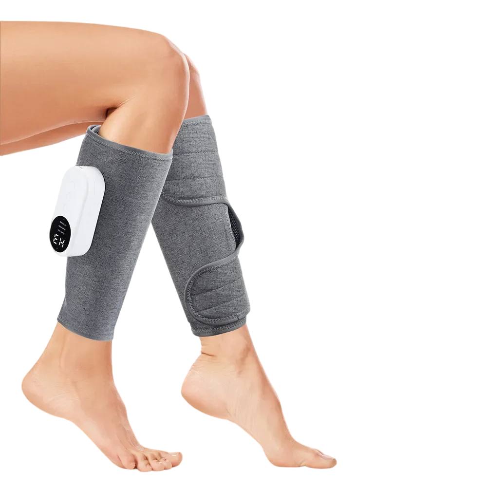 Massager de Jambes Chauffant Sans Fil | Thérapie par Compression d'Air Relaxante