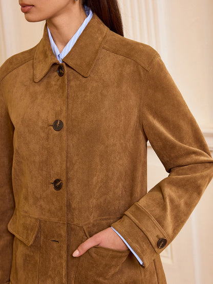 Blazer Suédé pour Femmes | Chaud et Élégant avec Col