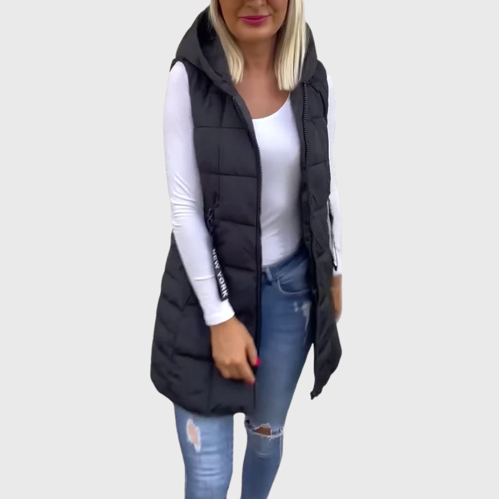 Manteau d'hiver sans manches pour Femmes | Style Urbain et Confort Optimal