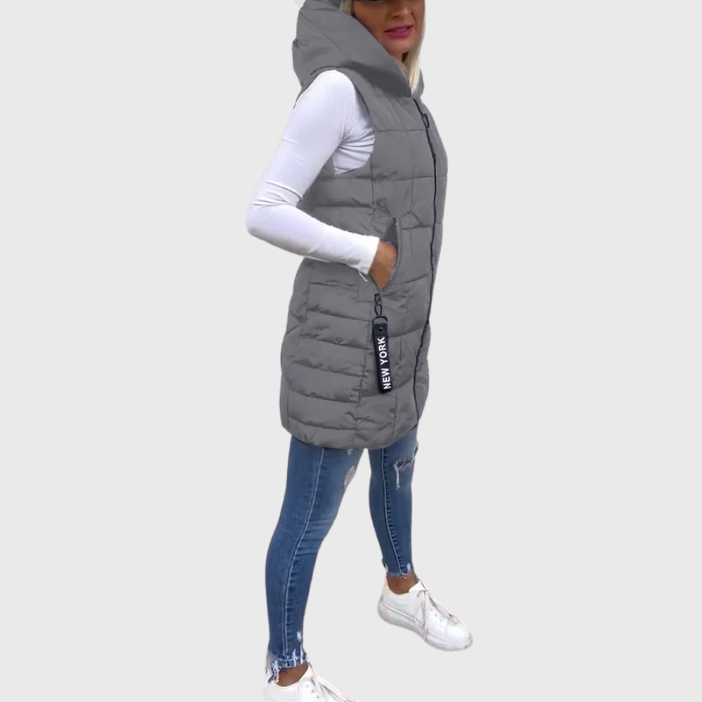 Manteau d'hiver sans manches pour Femmes | Style Urbain et Confort Optimal