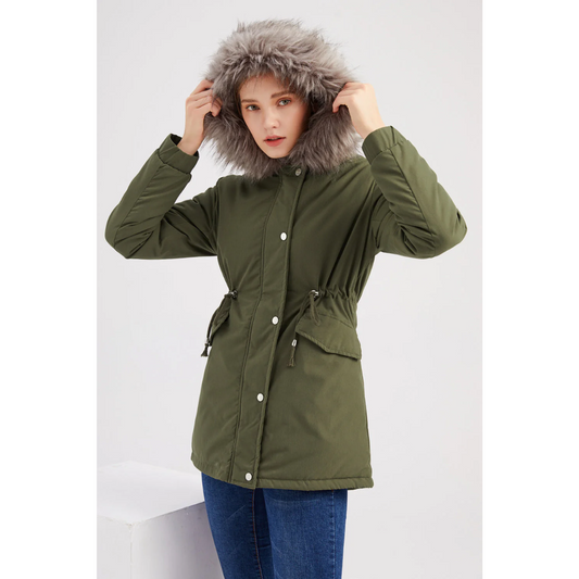 Parka d'Hiver Boutonnée pour Femmes | Style Classique et Chaleur Optimale