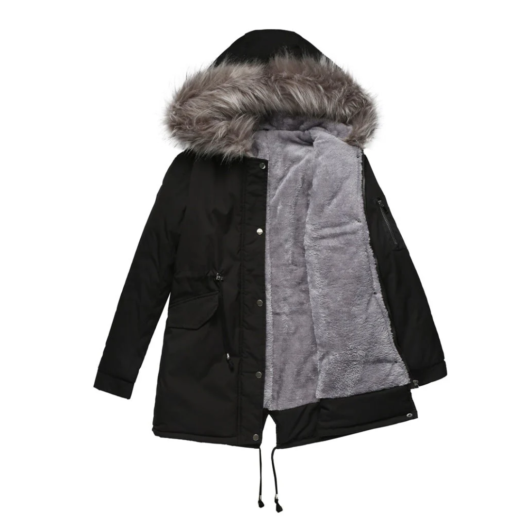 Parka d'Hiver Boutonnée pour Femmes | Style Classique et Chaleur Optimale