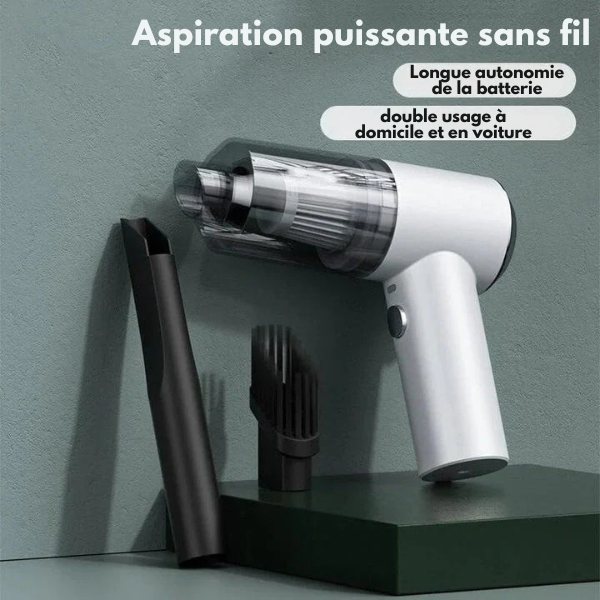AeroClean Aspirateur Mini Sans Fil avec Fonction Aspiration – Rechargeable par USB