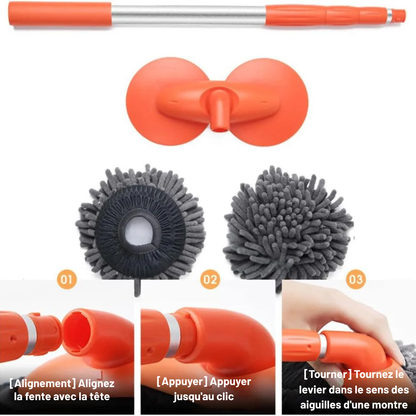 Brosse de Lavage Voiture Télescopique – Nettoyage Auto Facile et Sans Rayures