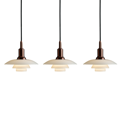 Lampe Suspendue Danoise à 2/3 Têtes | Design Épuré et Réglable