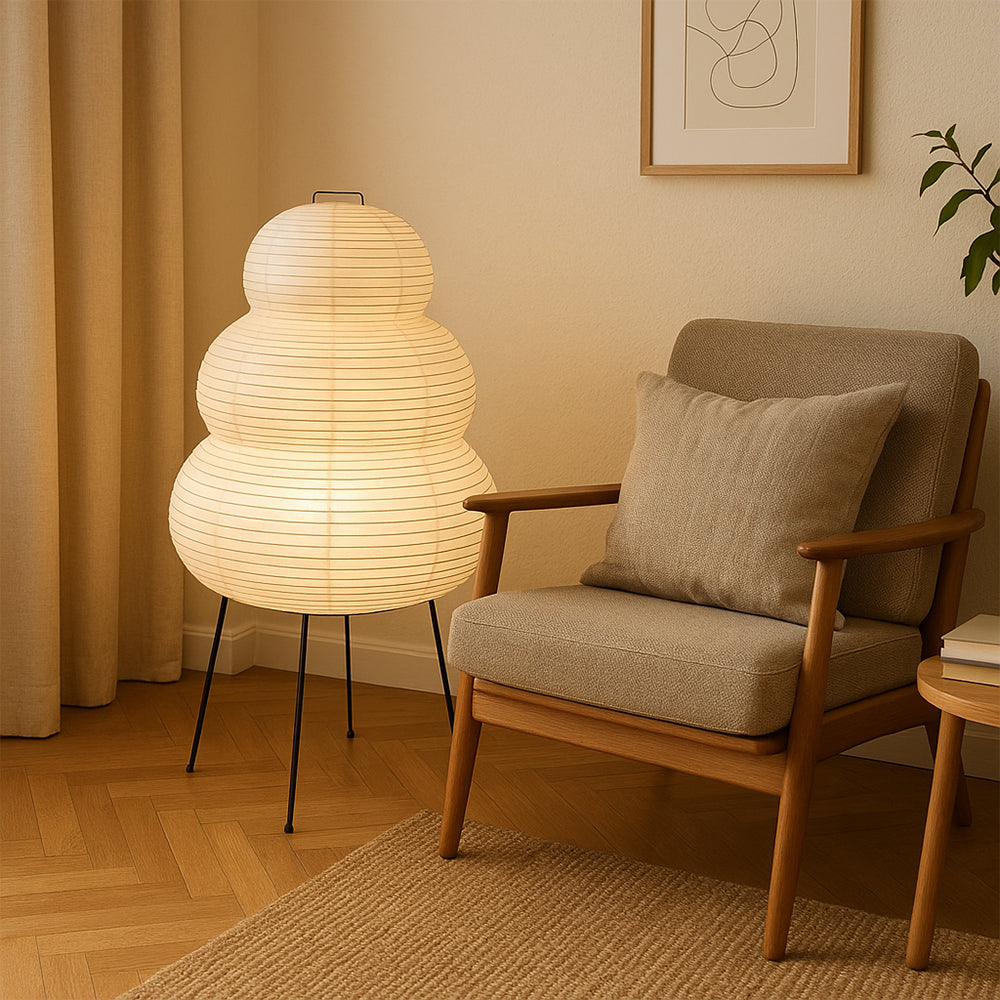 Lampe de Table en Papier de Riz | Élégante et Contemporaine pour Intérieur