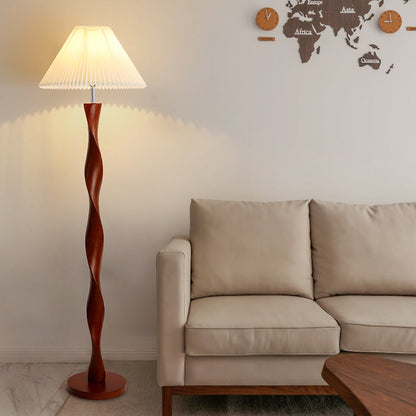Lampe de Sol en Noyer Japonais | Design Contemporain et Élégant