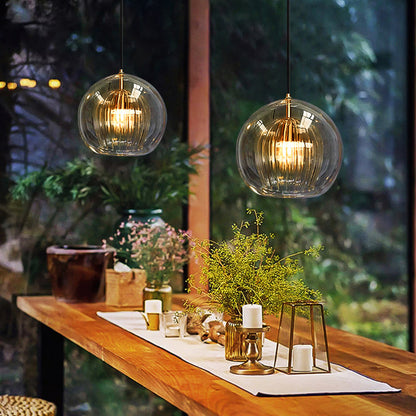 Suspension Ambre Élégante pour Intérieur | Design Raffiné et Éclairage Ajustable