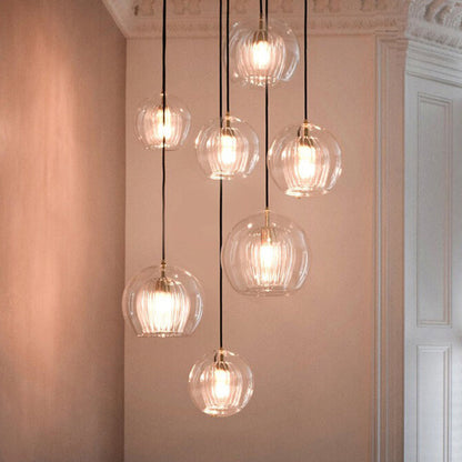 Suspension Ambre Élégante pour Intérieur | Design Raffiné et Éclairage Ajustable