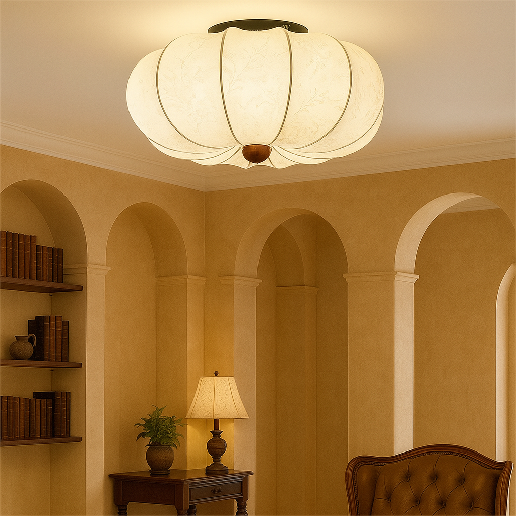 Lampe de Plafond Médiévale en Soie | Élégante et Accueillante pour Votre Intérieur
