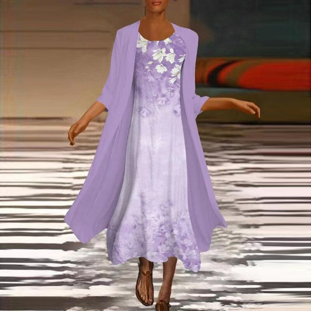Robe Longue Élégante avec Blazer | Style Chic et Confort Optimal