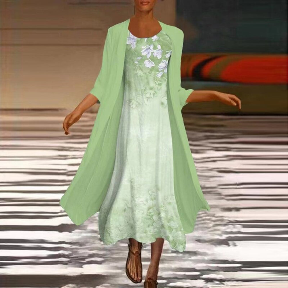 Robe Longue Élégante avec Blazer | Style Chic et Confort Optimal