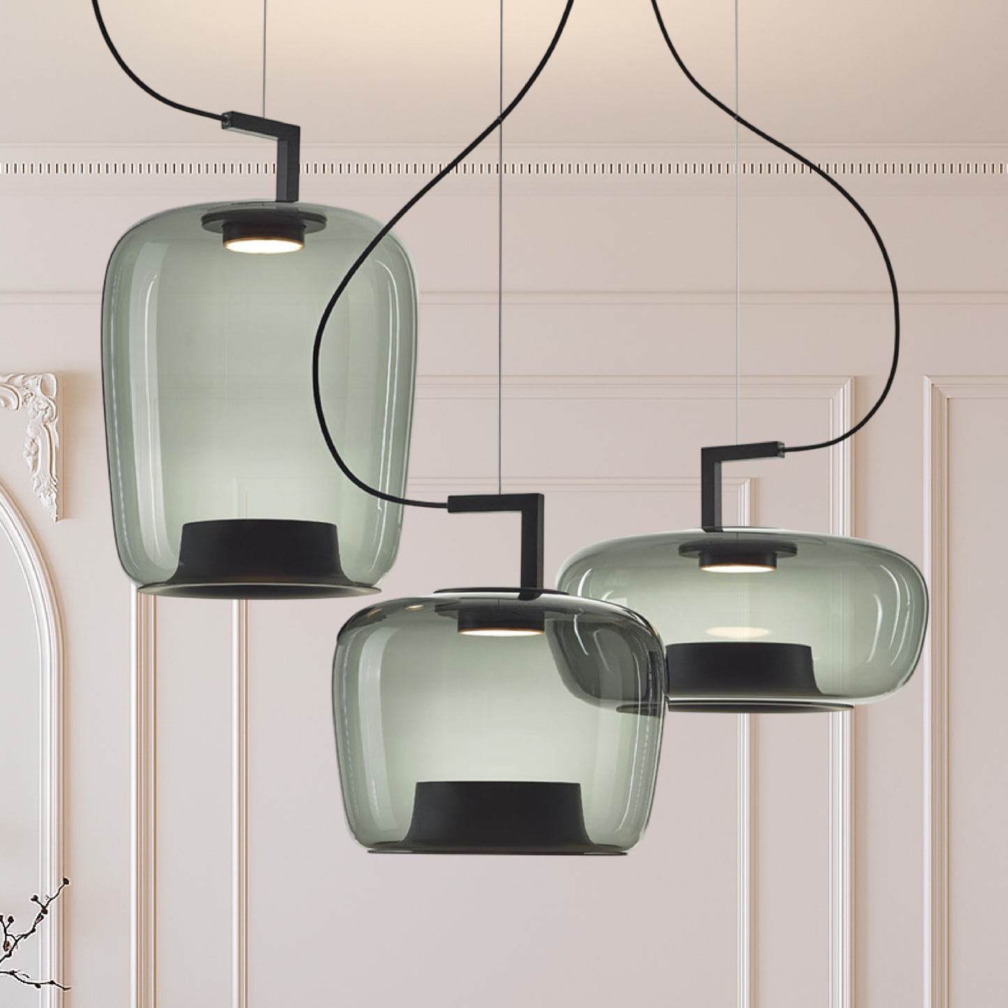 Lampe Suspendue en Verre | Élégance Contemporaine et Atmosphère Chaleureuse