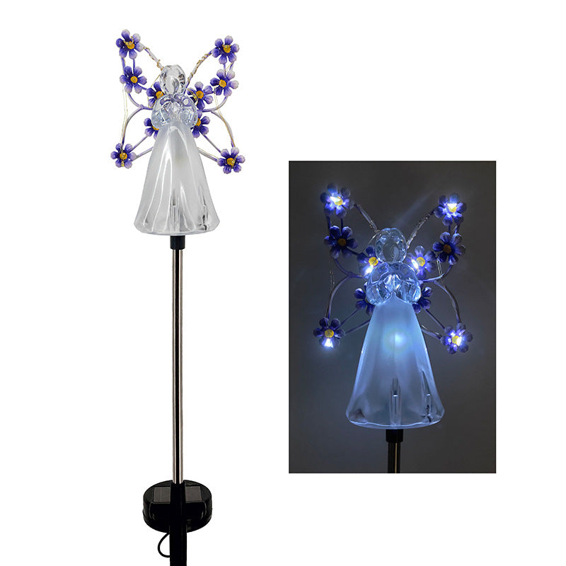 Lampe Solaire Ange LED | Éclairage Apaisant pour Jardin