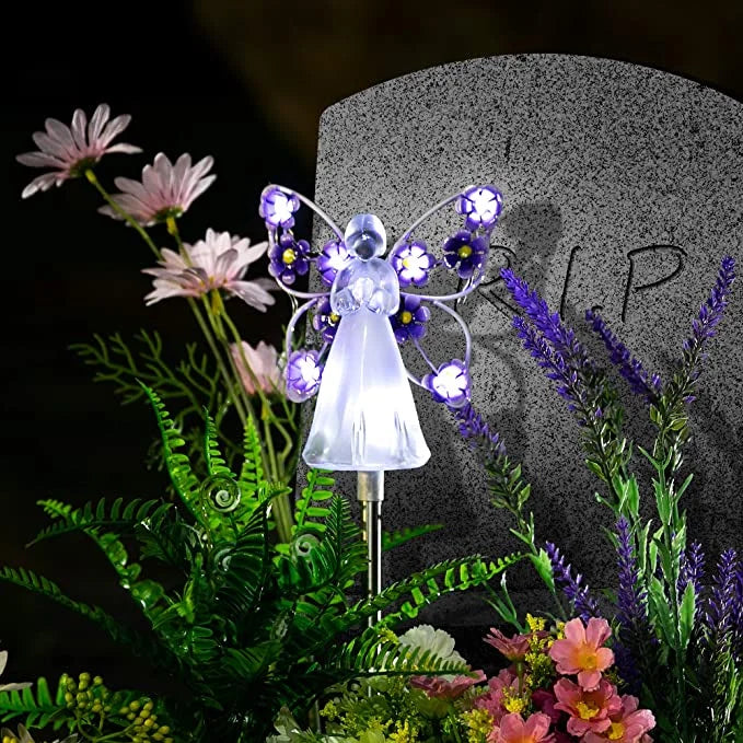 Lampe Solaire Ange LED | Éclairage Apaisant pour Jardin