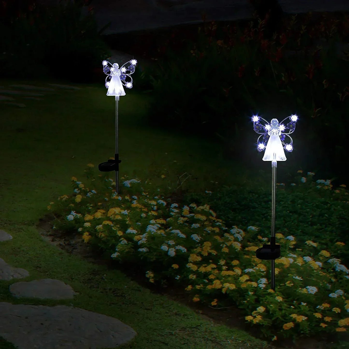 Lampe Solaire Ange LED | Éclairage Apaisant pour Jardin