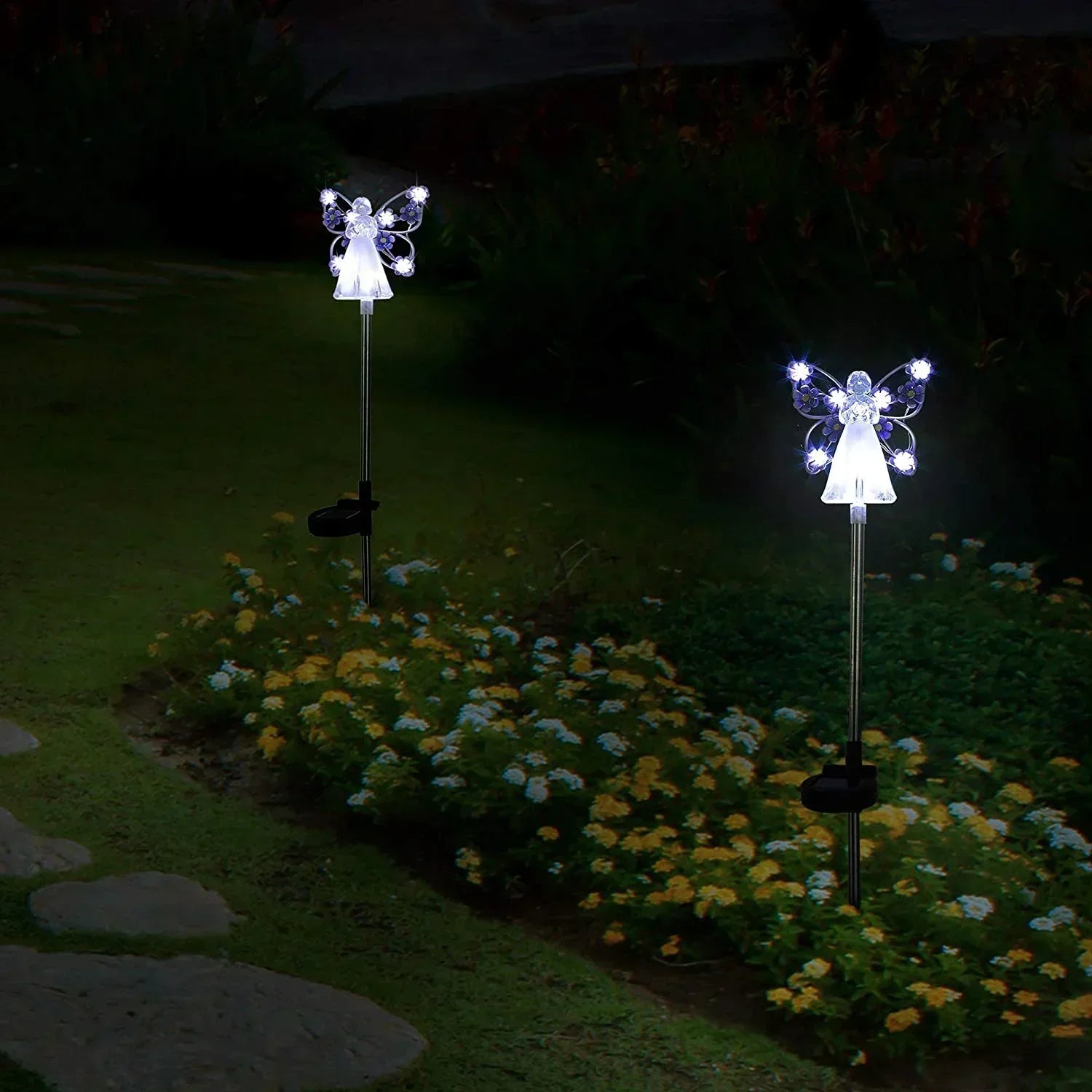 Lampe Solaire Ange LED | Éclairage Apaisant pour Jardin