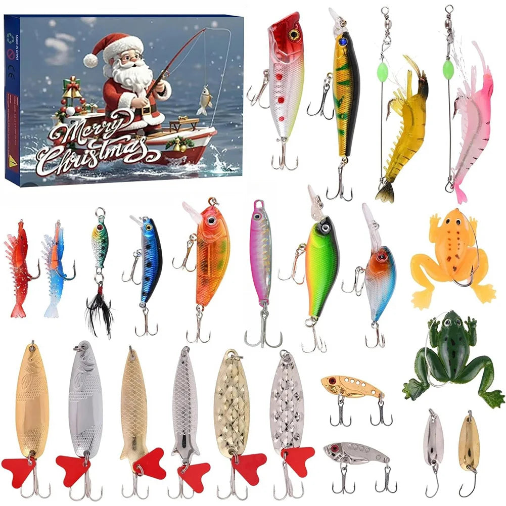 Calendrier de l'Avent Pêche | 24 Leurres Uniques pour Pêcheurs