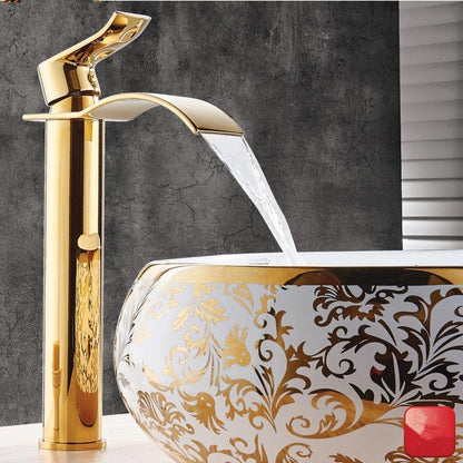 Robinet de Lavabo en Laiton | Effet Cascade pour Salle de Bain Élégante