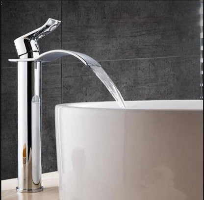 Robinet de Lavabo en Laiton | Effet Cascade pour Salle de Bain Élégante