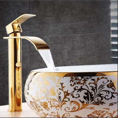 Robinet de Lavabo en Laiton | Effet Cascade pour Salle de Bain Élégante