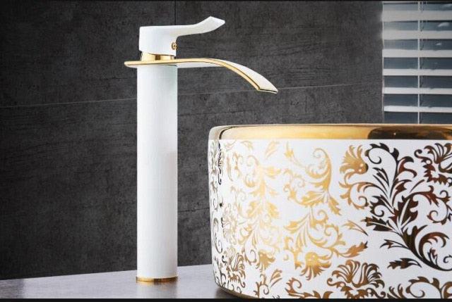 Robinet de Lavabo en Laiton | Effet Cascade pour Salle de Bain Élégante