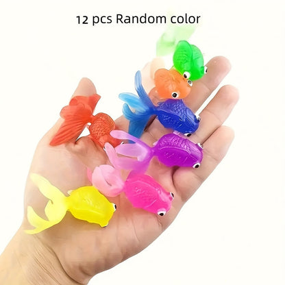 Jouets de Bain Flottants en Caoutchouc | Pack de 12 Animaux Colorés pour Tout-Petits