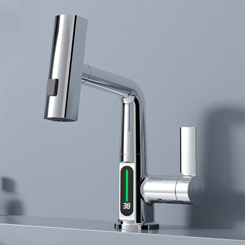 Robinet de Cuisine Intelligent | Affichage Numérique et Rotation 360°