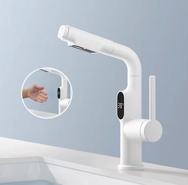 Robinet de Cuisine Intelligent | Affichage Numérique et Rotation 360°