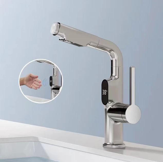 Robinet de Cuisine Intelligent | Affichage Numérique et Rotation 360°