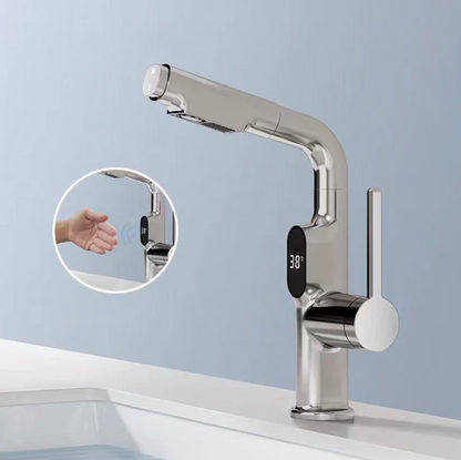 Robinet de Cuisine Intelligent | Affichage Numérique et Rotation 360°