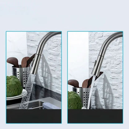 Robinet de Cuisine à Capteur | Acier Inoxydable avec Bec Rétractable
