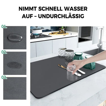 Tapis de Séchage Cuisine Antidérapant | Absorption Rapide et Facile à Nettoyer